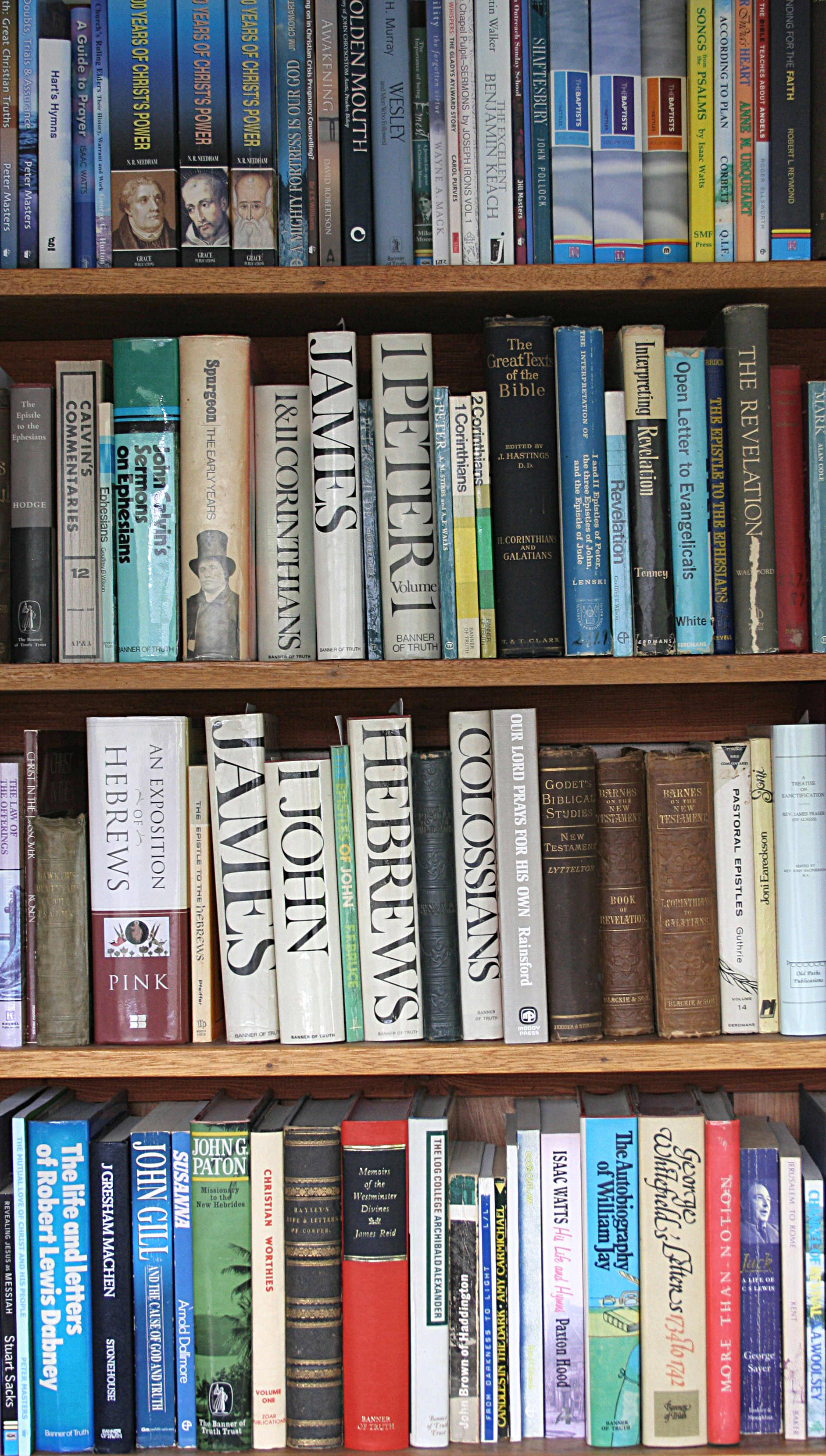 Books on a shelf