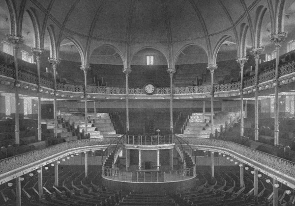 Pulpit of the Metropolitan Tabernacle, London.